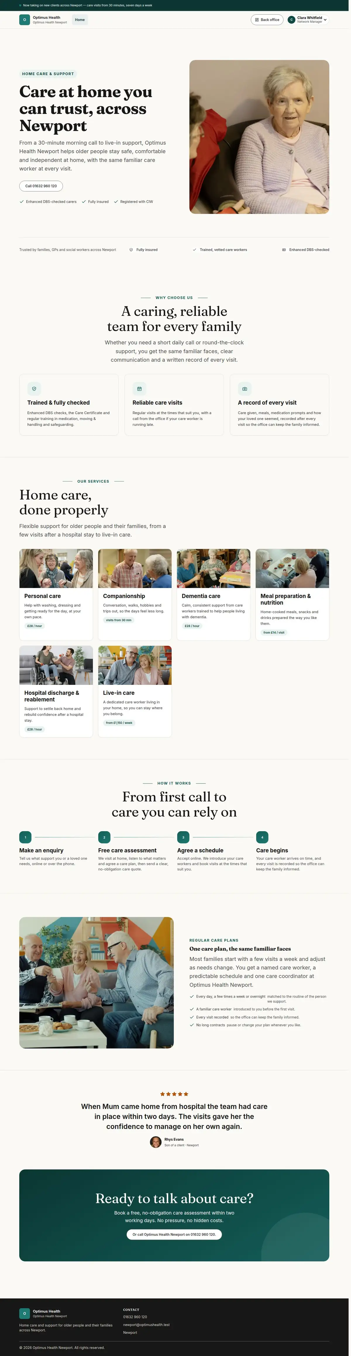 Care at home you can trust, across Newport