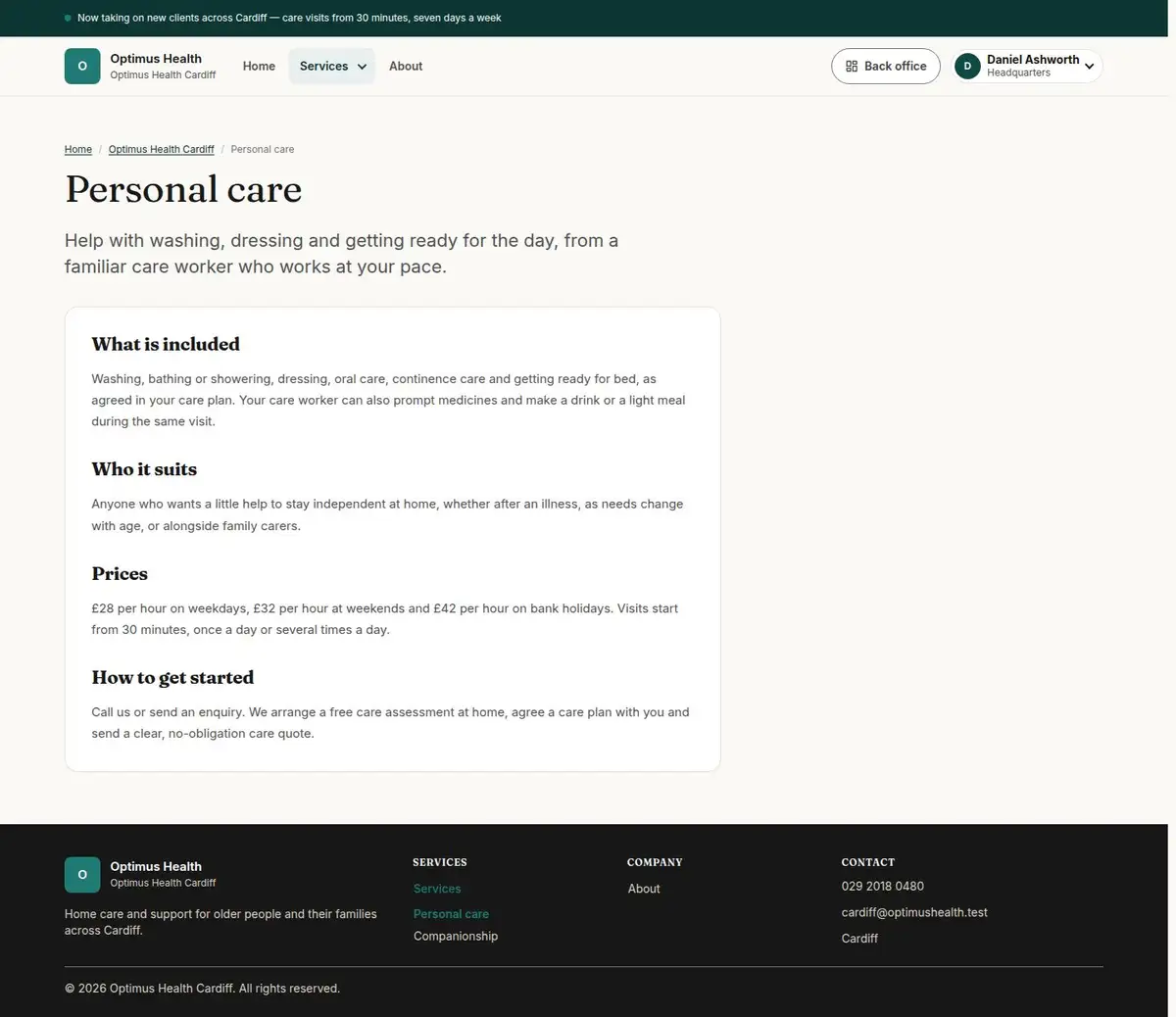 Personal care
