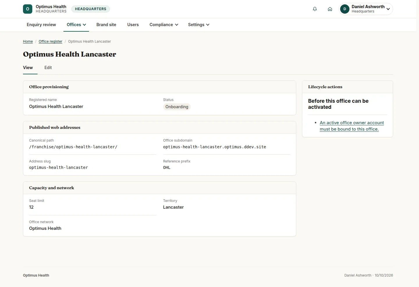 Read the lifecycle prerequisites