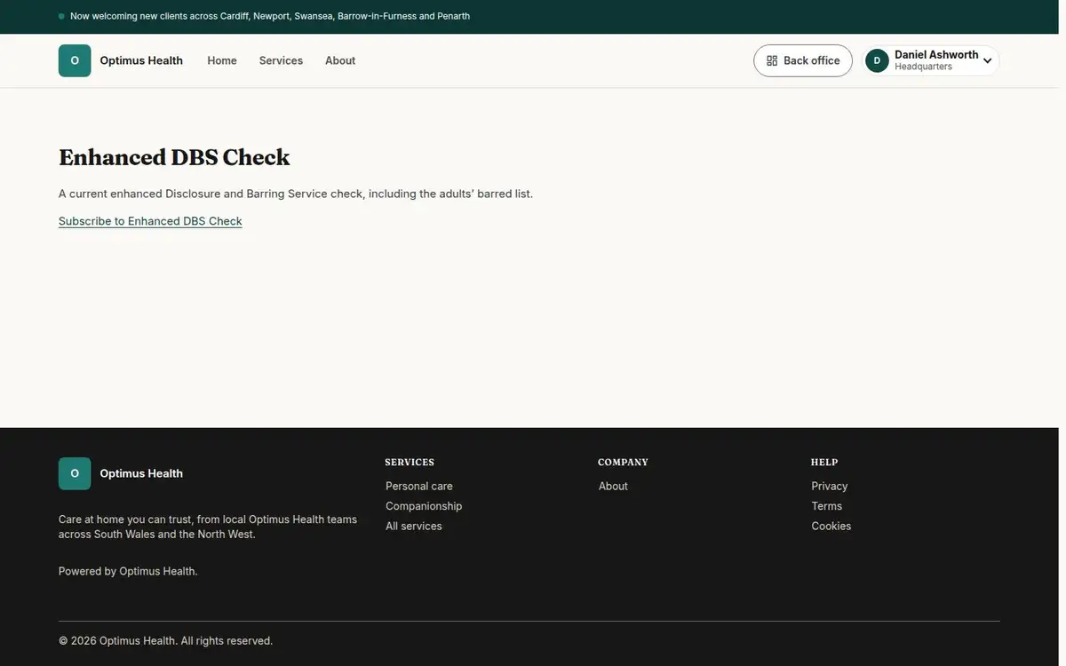 Enhanced DBS Check