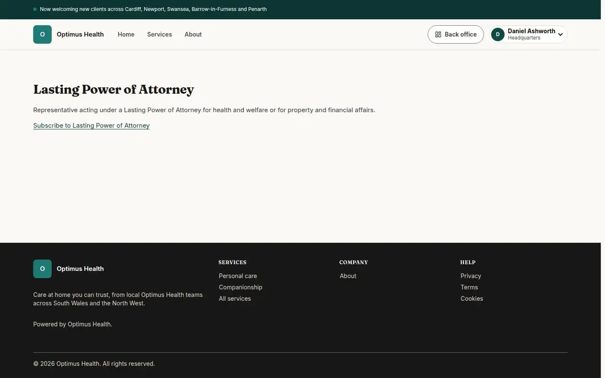 Lasting Power of Attorney