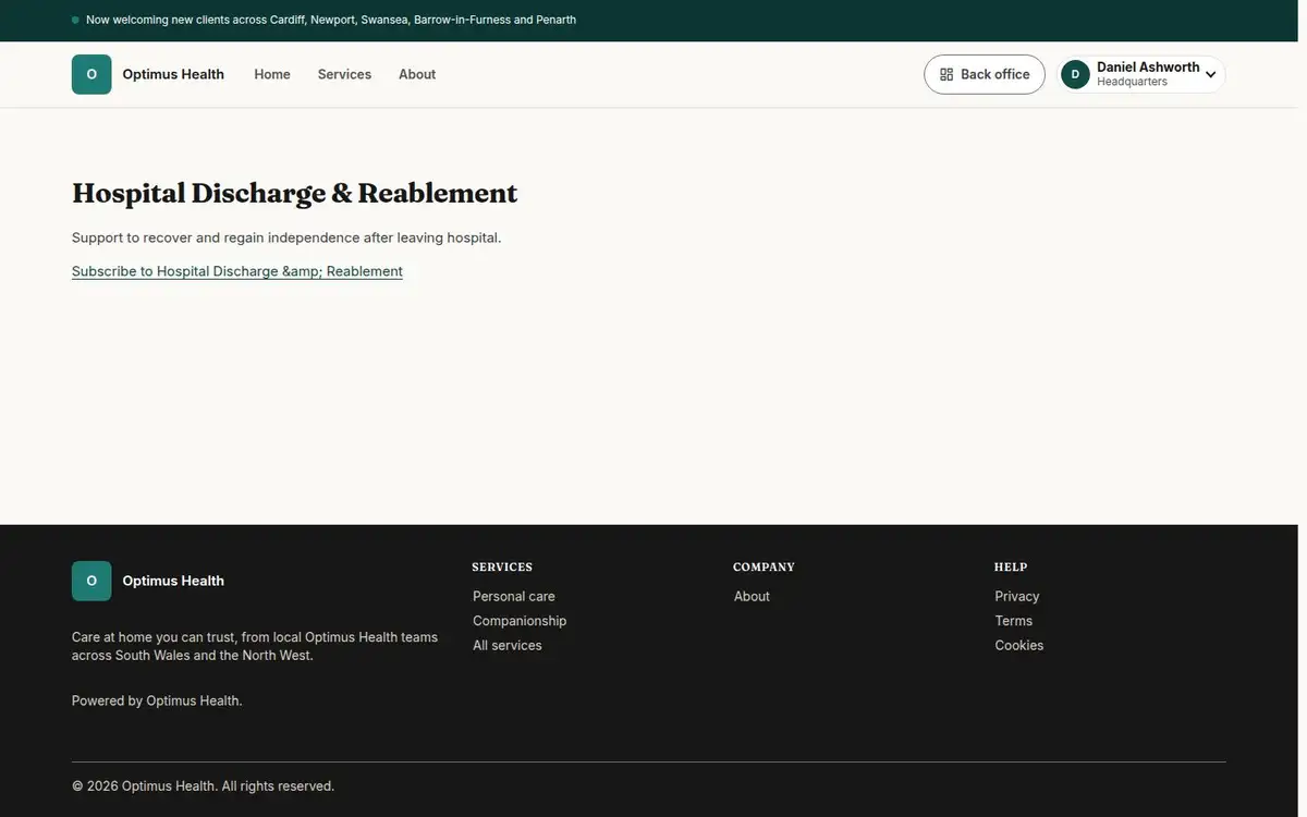 Hospital Discharge & Reablement