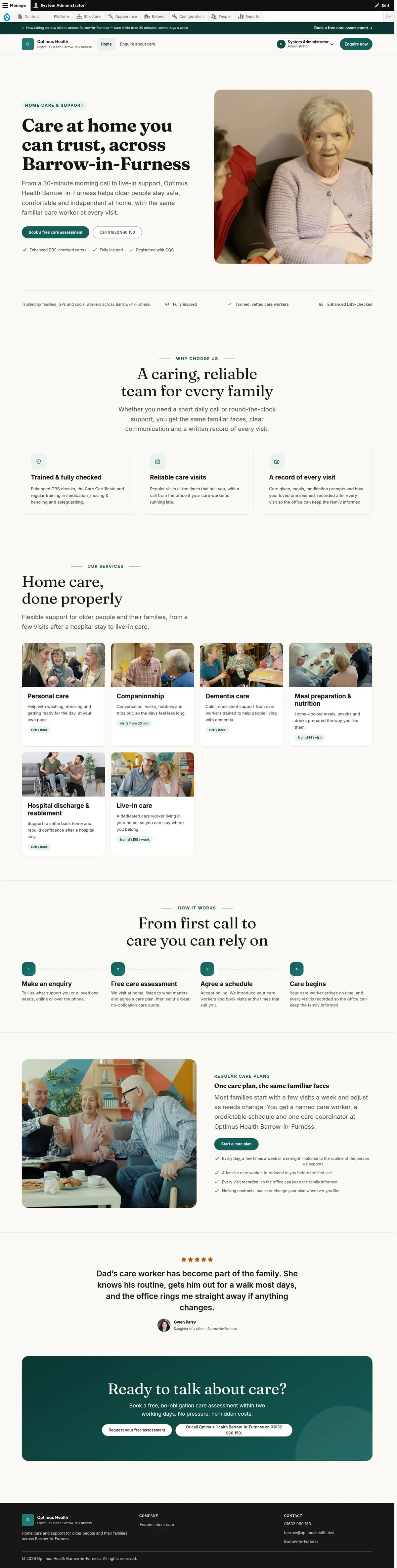 Care at home you can trust, across Barrow-in-Furness