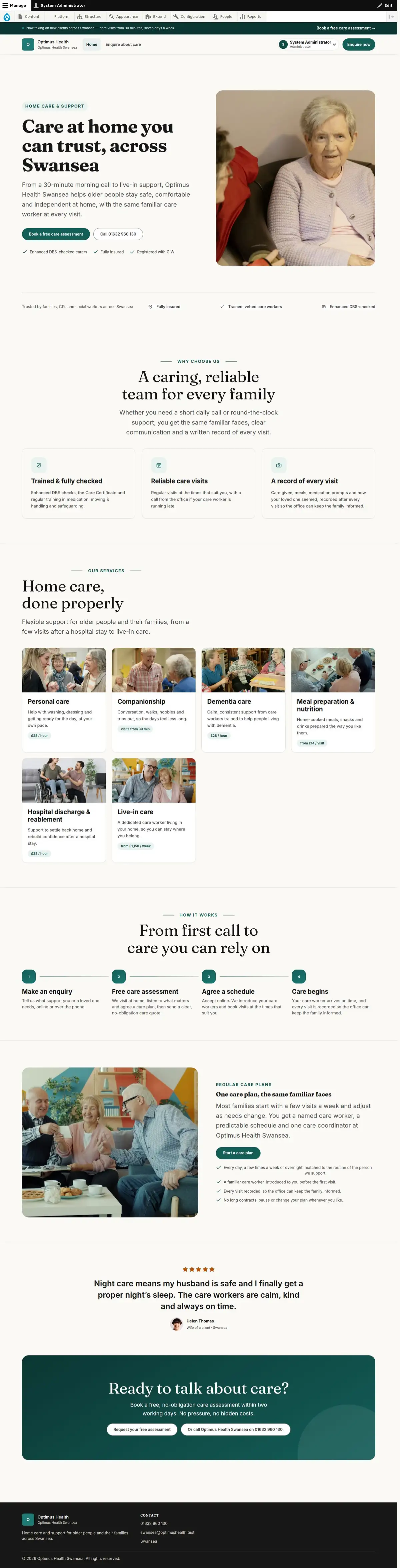 Care at home you can trust, across Swansea