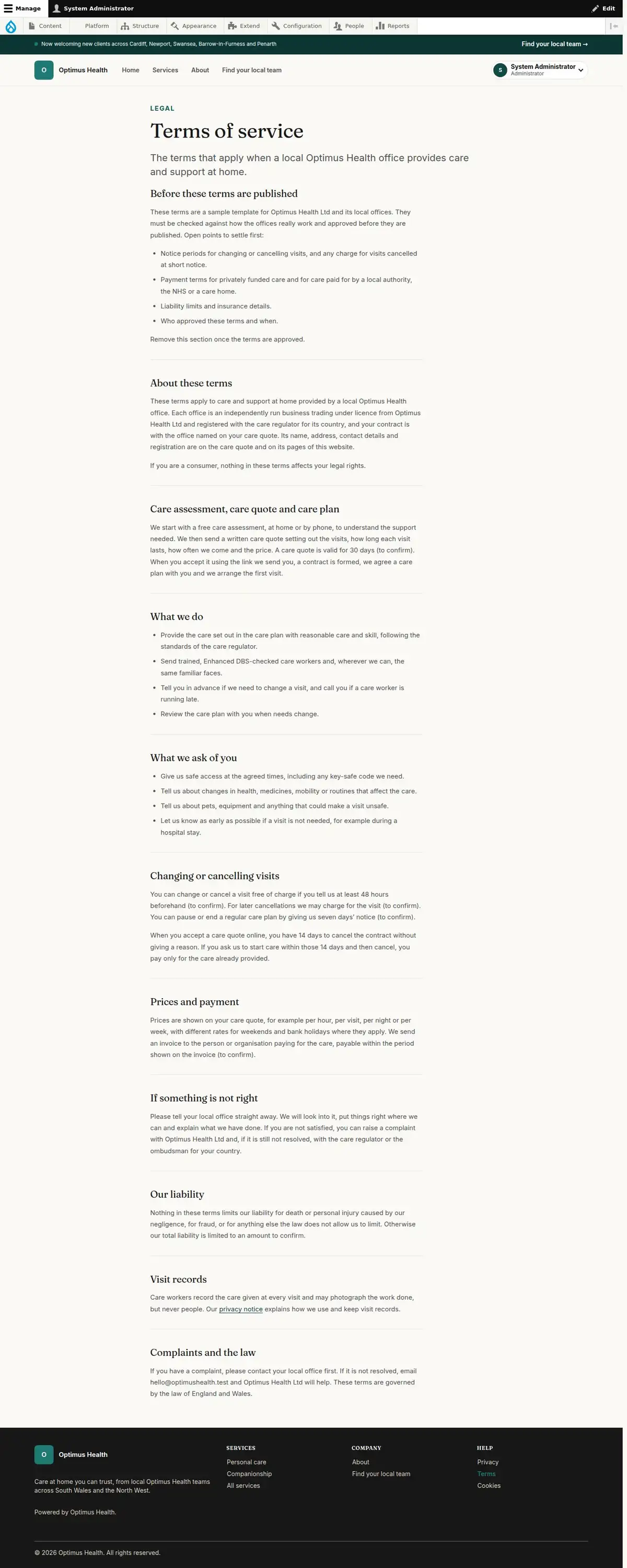 Terms of service