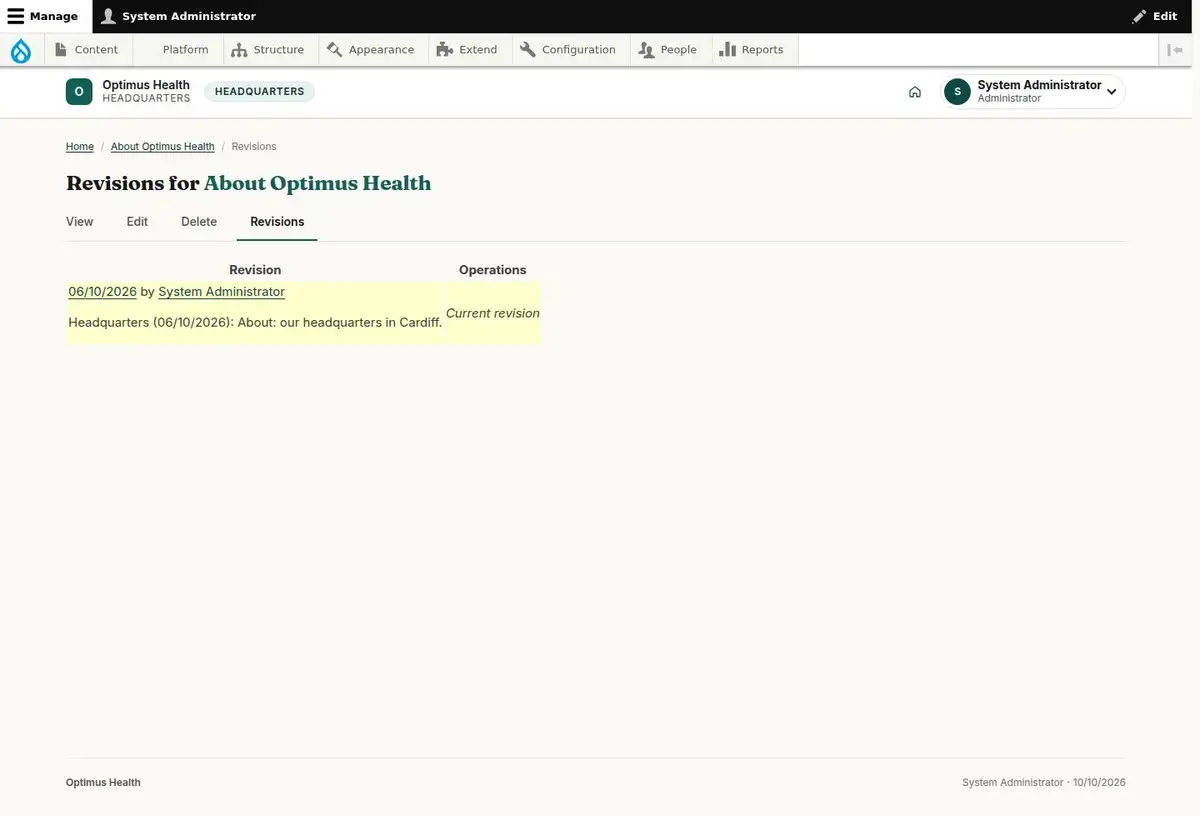 Revisions for About Optimus Health