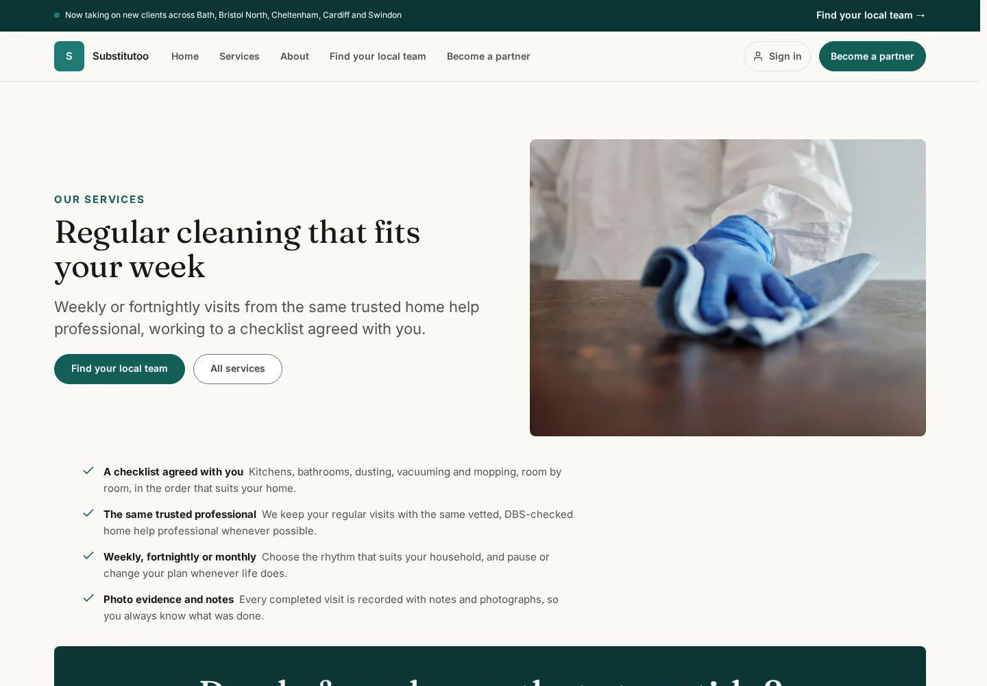 Review regular cleaning