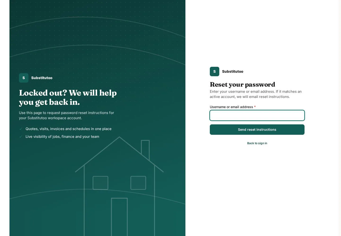 Request password recovery