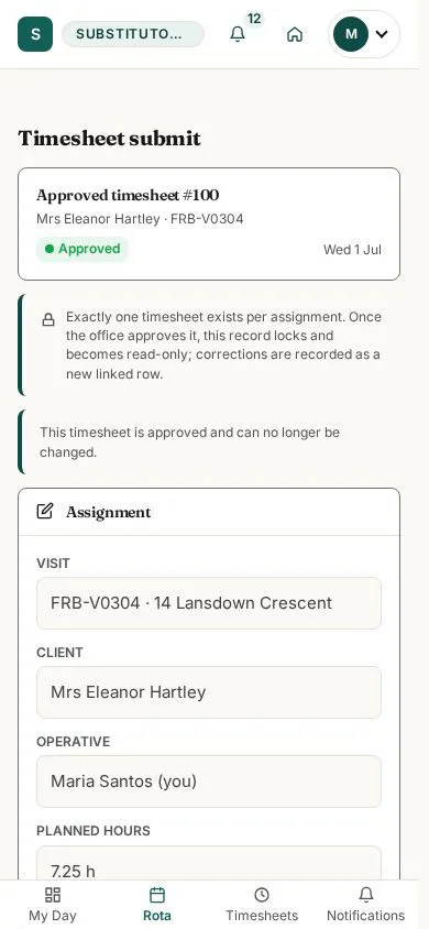 Review a timesheet before submission