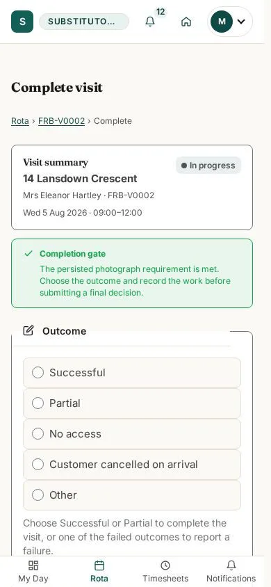 Review completion details