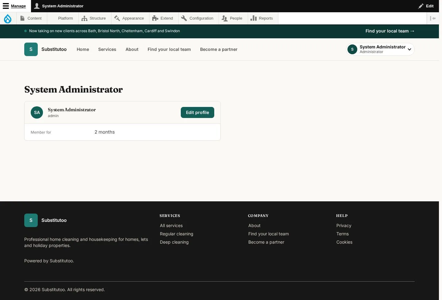 Review the administrator account
