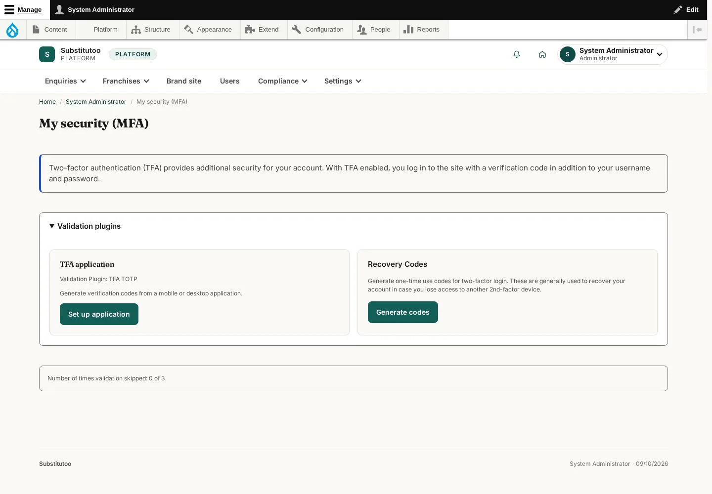Review account security