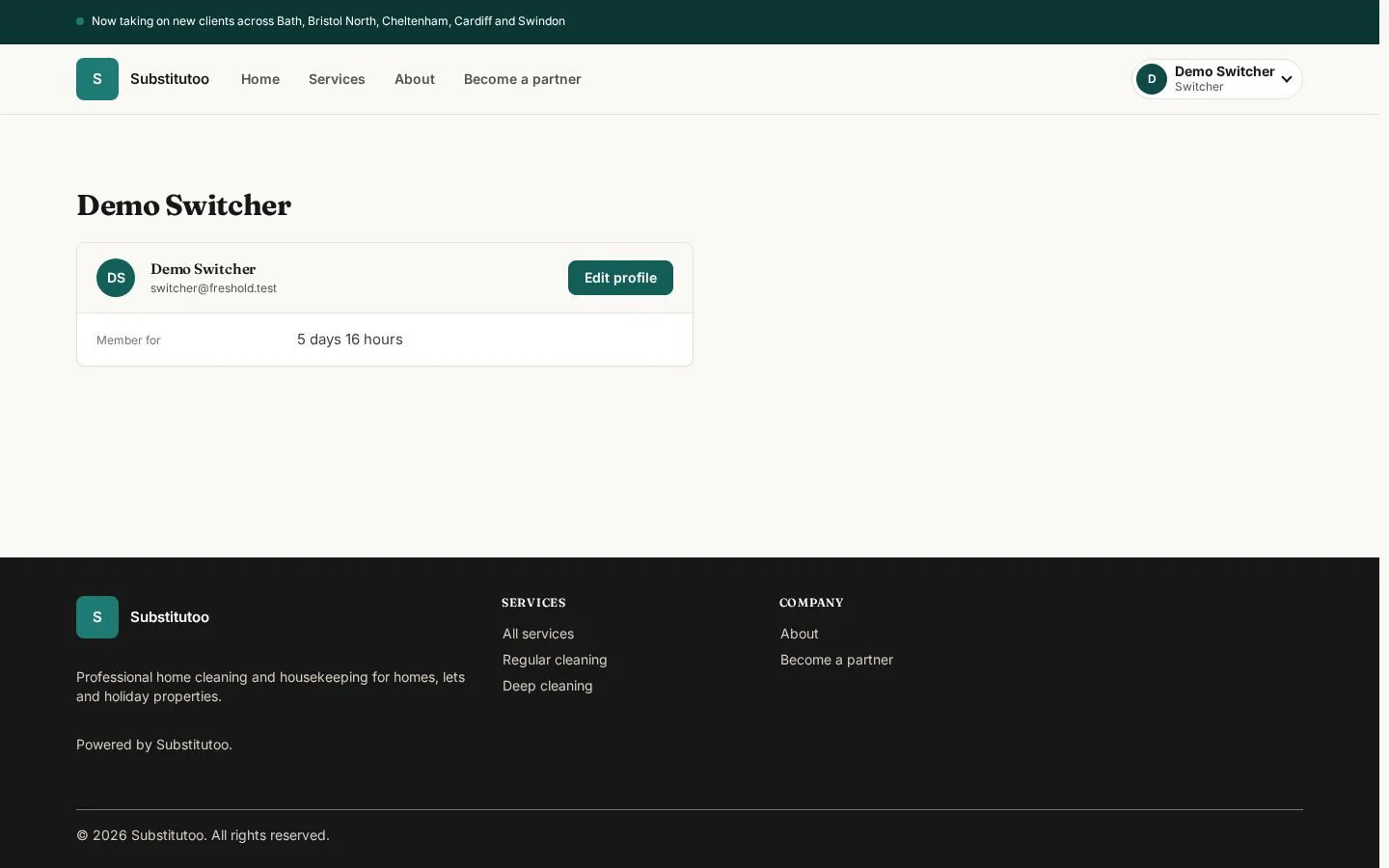 Confirm the demonstration account