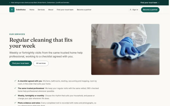 Regular cleaning that fits your week