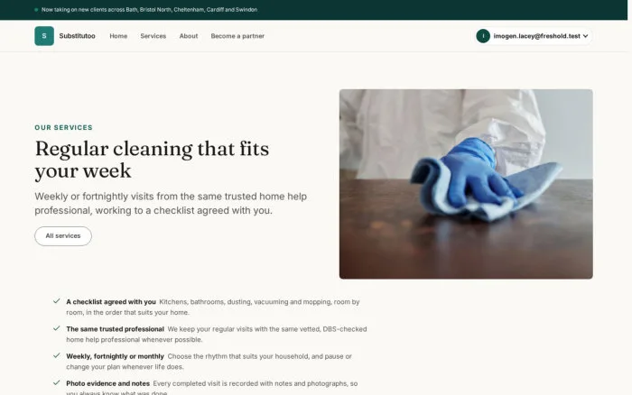 Regular cleaning that fits your week