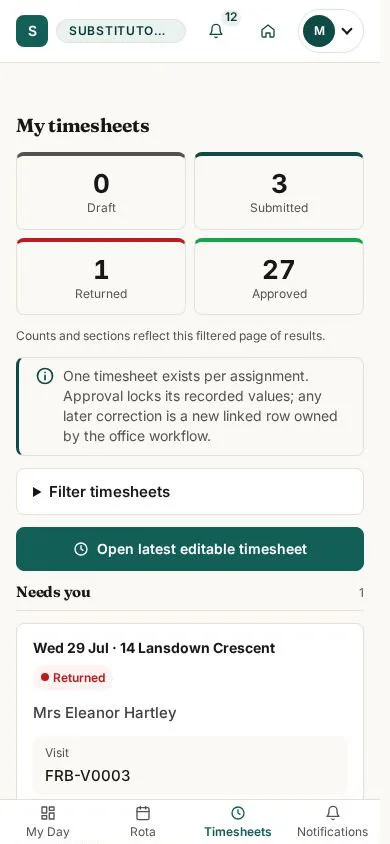 My timesheets