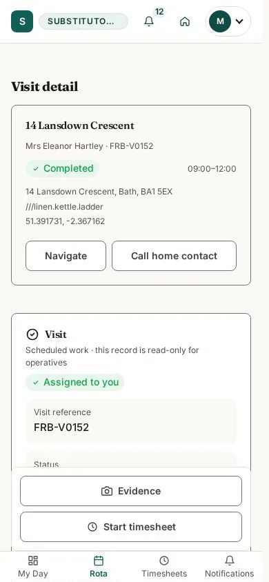 Visit detail
