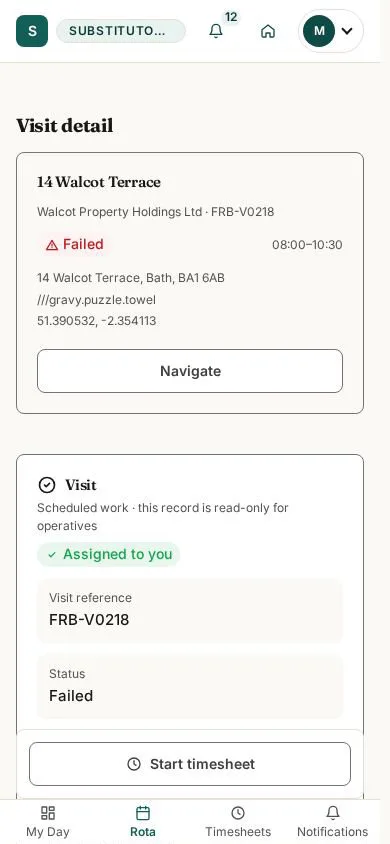 Visit detail