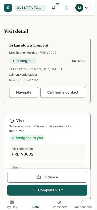 Visit detail
