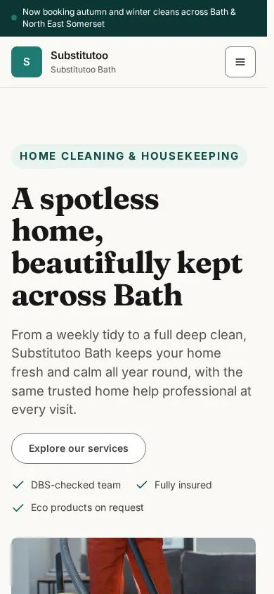 A spotless home, beautifully kept across Bath