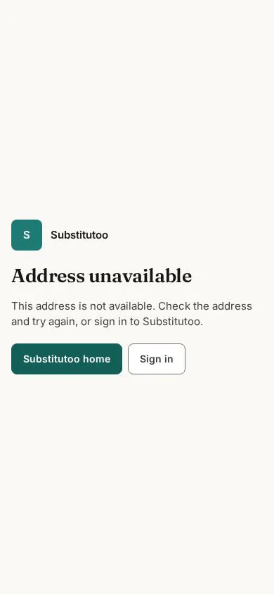 Address unavailable