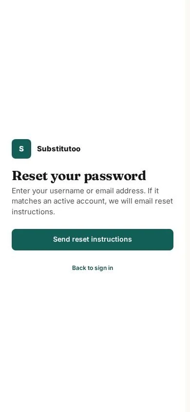 Reset your password