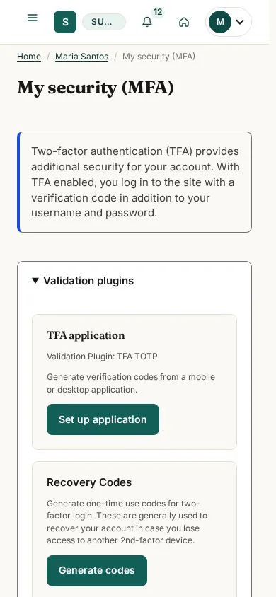 My security (MFA)