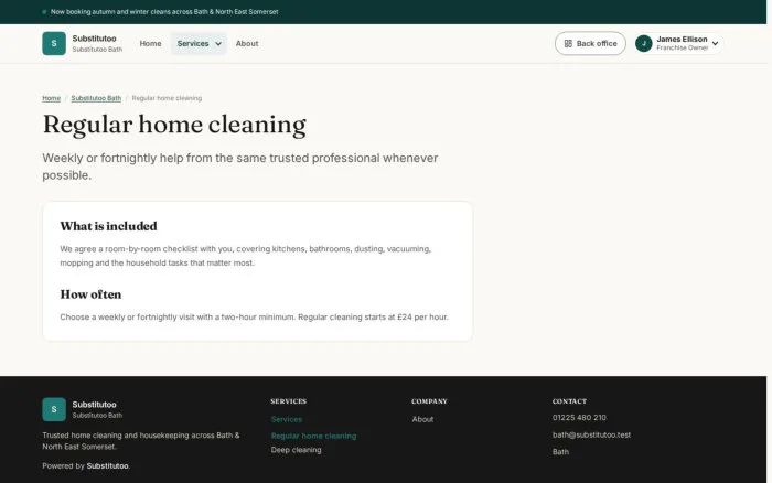 Regular home cleaning