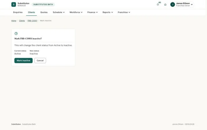 Mark FRB-C0001 inactive?