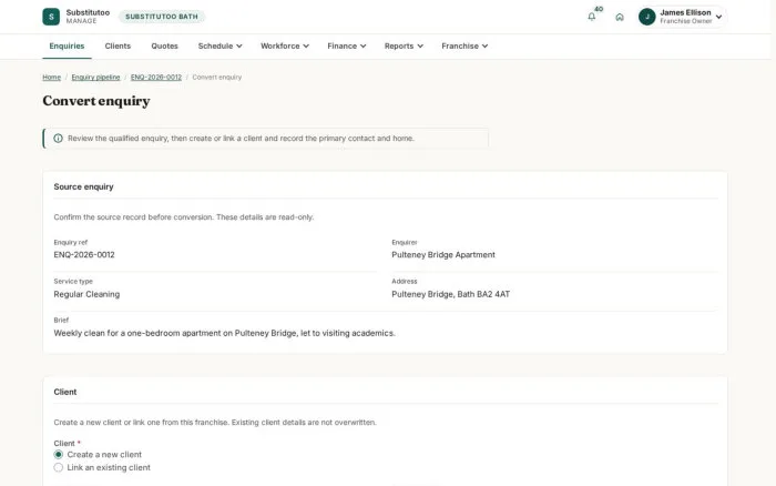 Convert enquiry