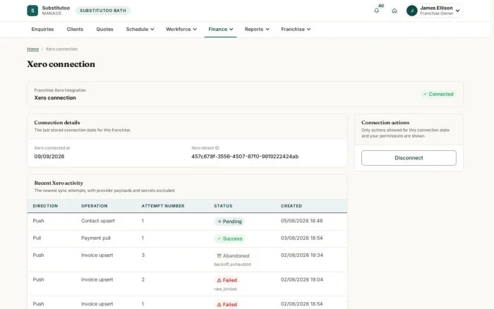 Xero connection