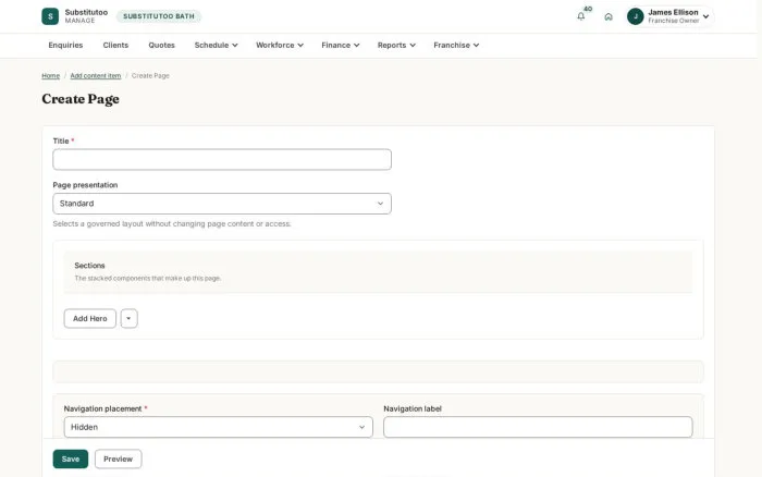 Create Page
