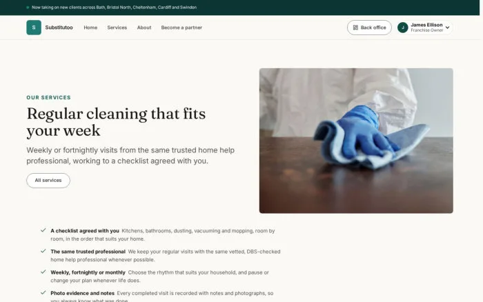Regular cleaning that fits your week