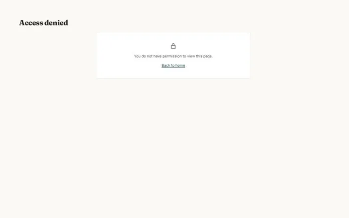 Access denied