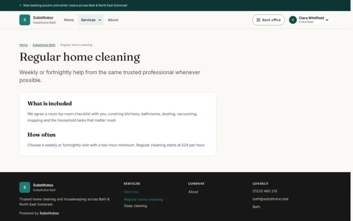 Regular home cleaning