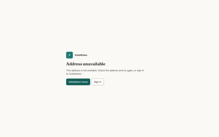Address unavailable