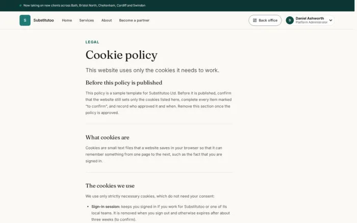 Cookie policy