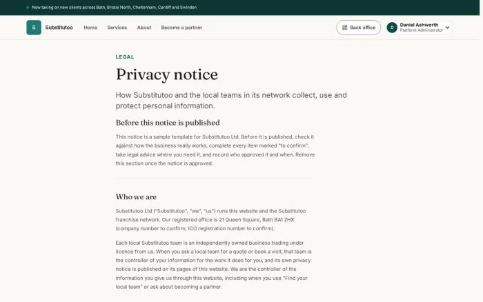 Privacy notice