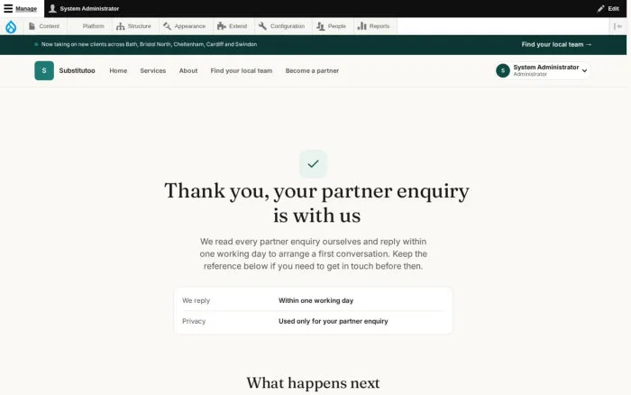 Thank you, your partner enquiry is with us