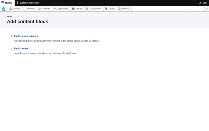Add content block