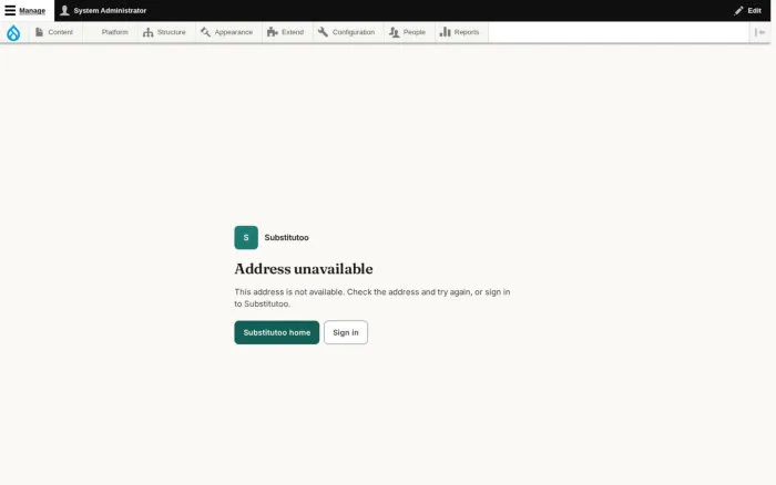Address unavailable