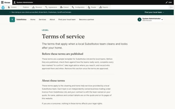 Terms of service