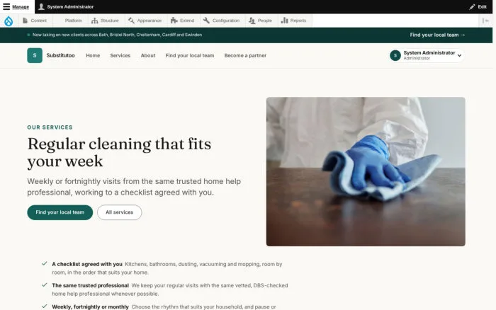 Regular cleaning that fits your week