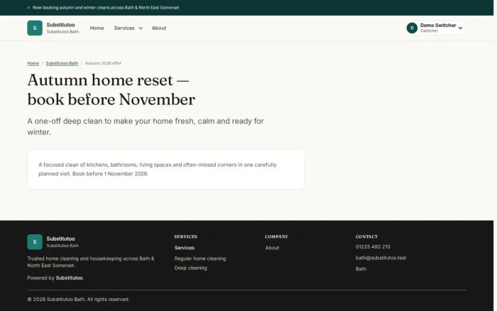 Autumn home reset — book before November